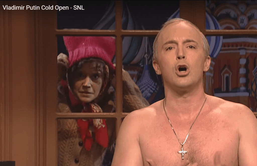 Kate McKinnon wearing pink pussyhat in SNL skit